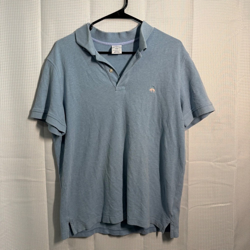 Brooks Brothers‎ Performance Polo Men's Large Blue Slim Fit